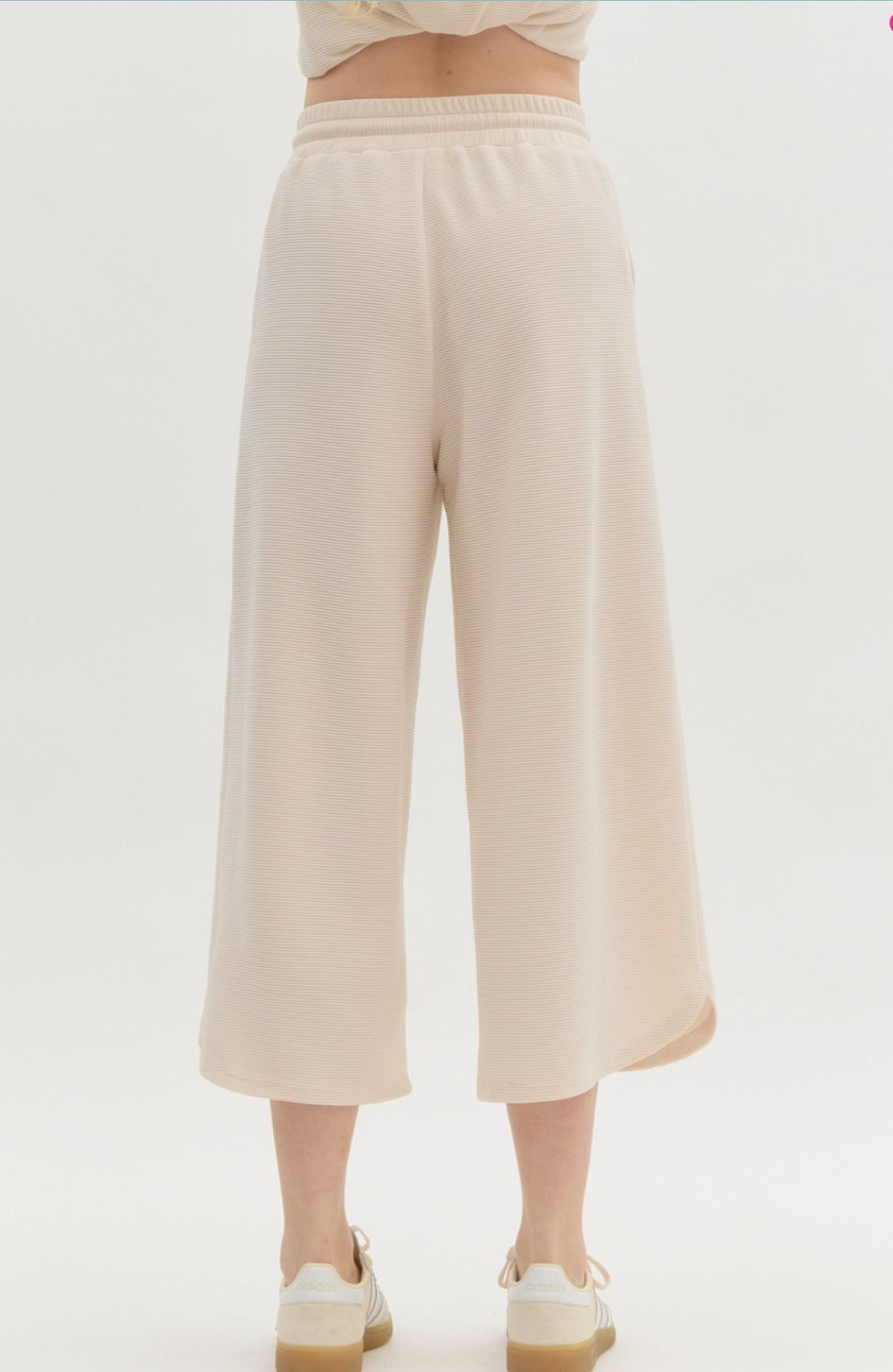 Ecru Wide Leg Pants
