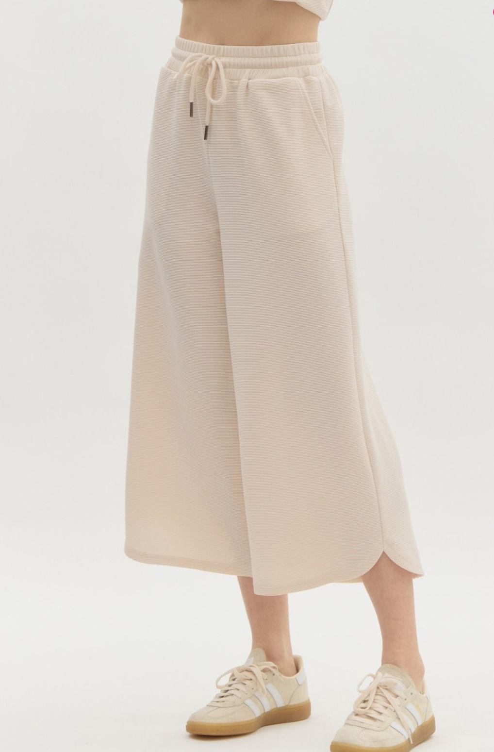 Ecru Wide Leg Pants