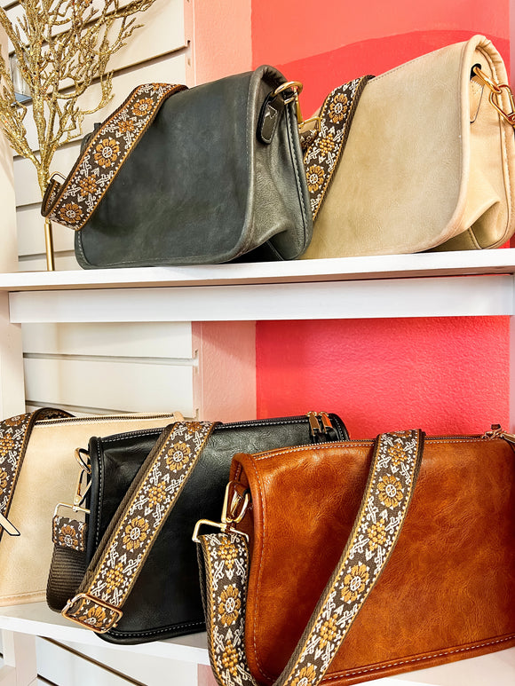 Vegan Leather Saddle Bag