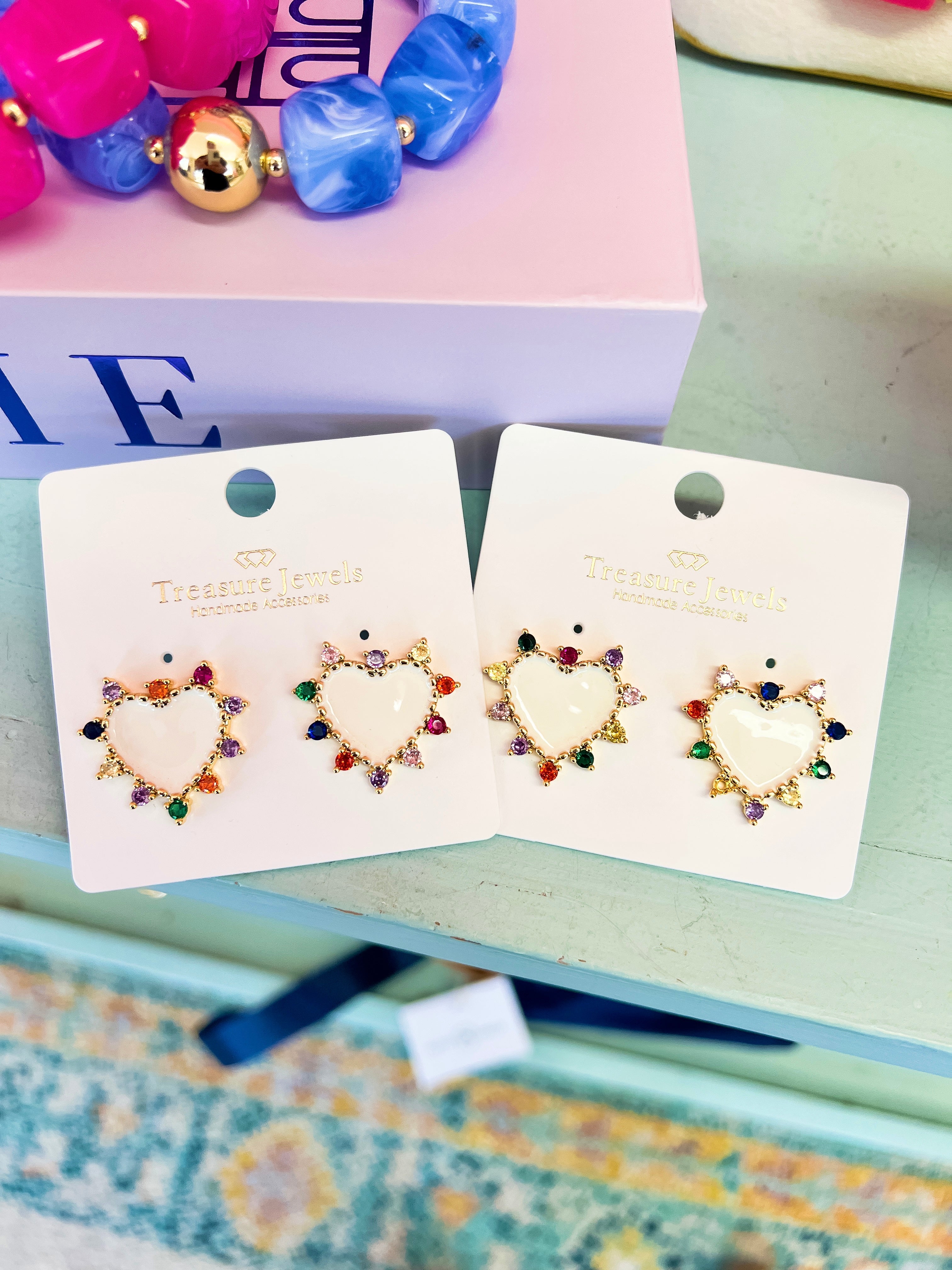 Oversized Heart Studs