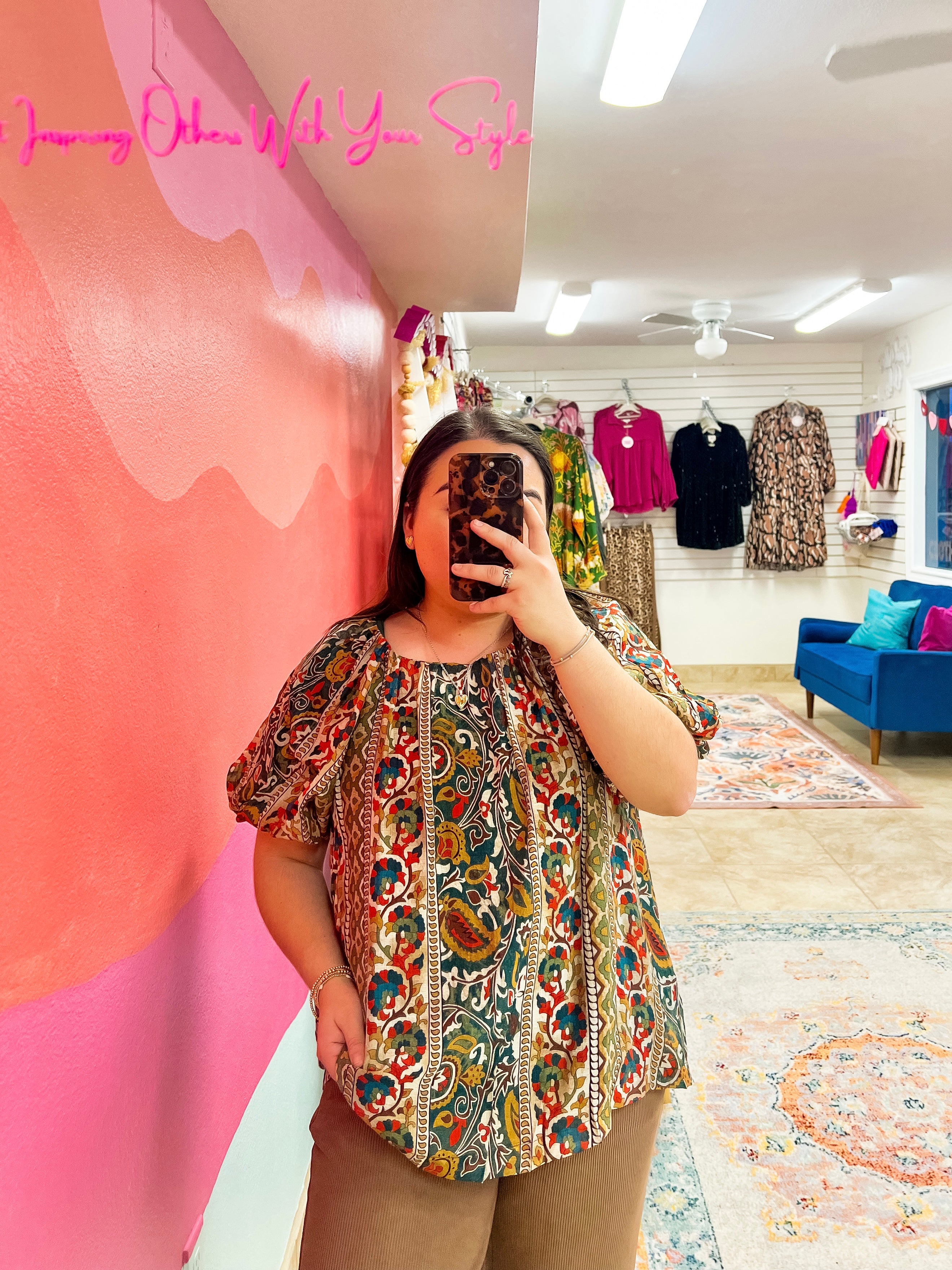 Emerald Paisley Blouse