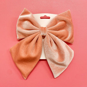 Light Pink Velvet Bow