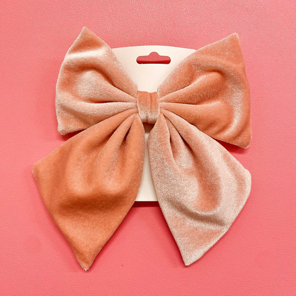 Light Pink Velvet Bow