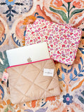 Palmer Puffer Laptop Sleeve: Tan