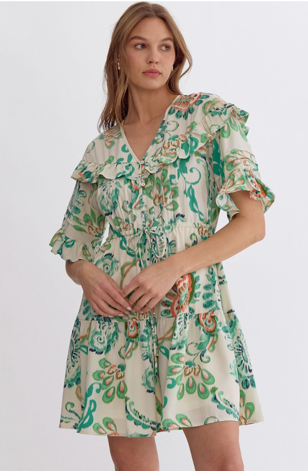 Green Paisley Dress