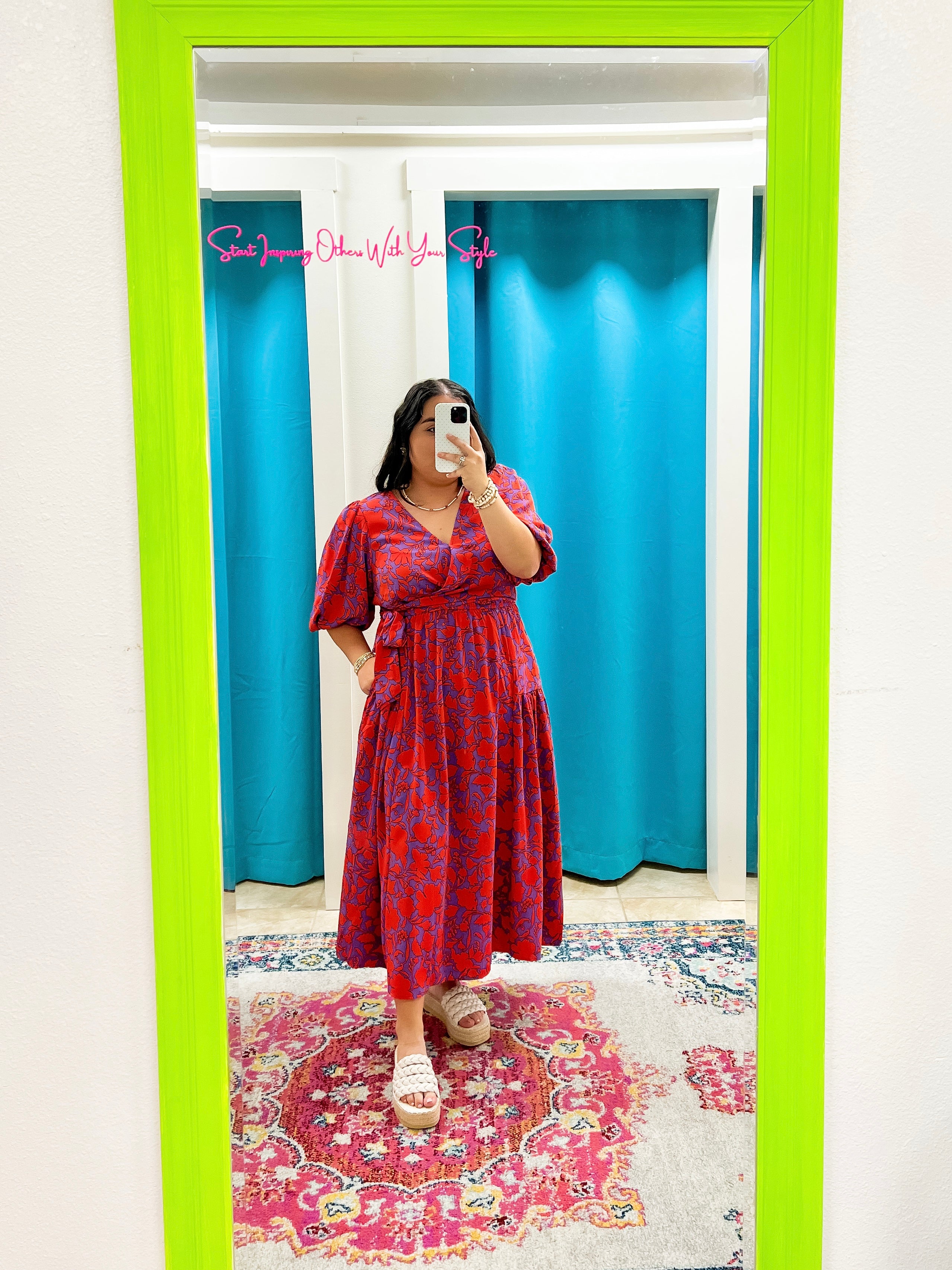 Purple Mix Midi Dress