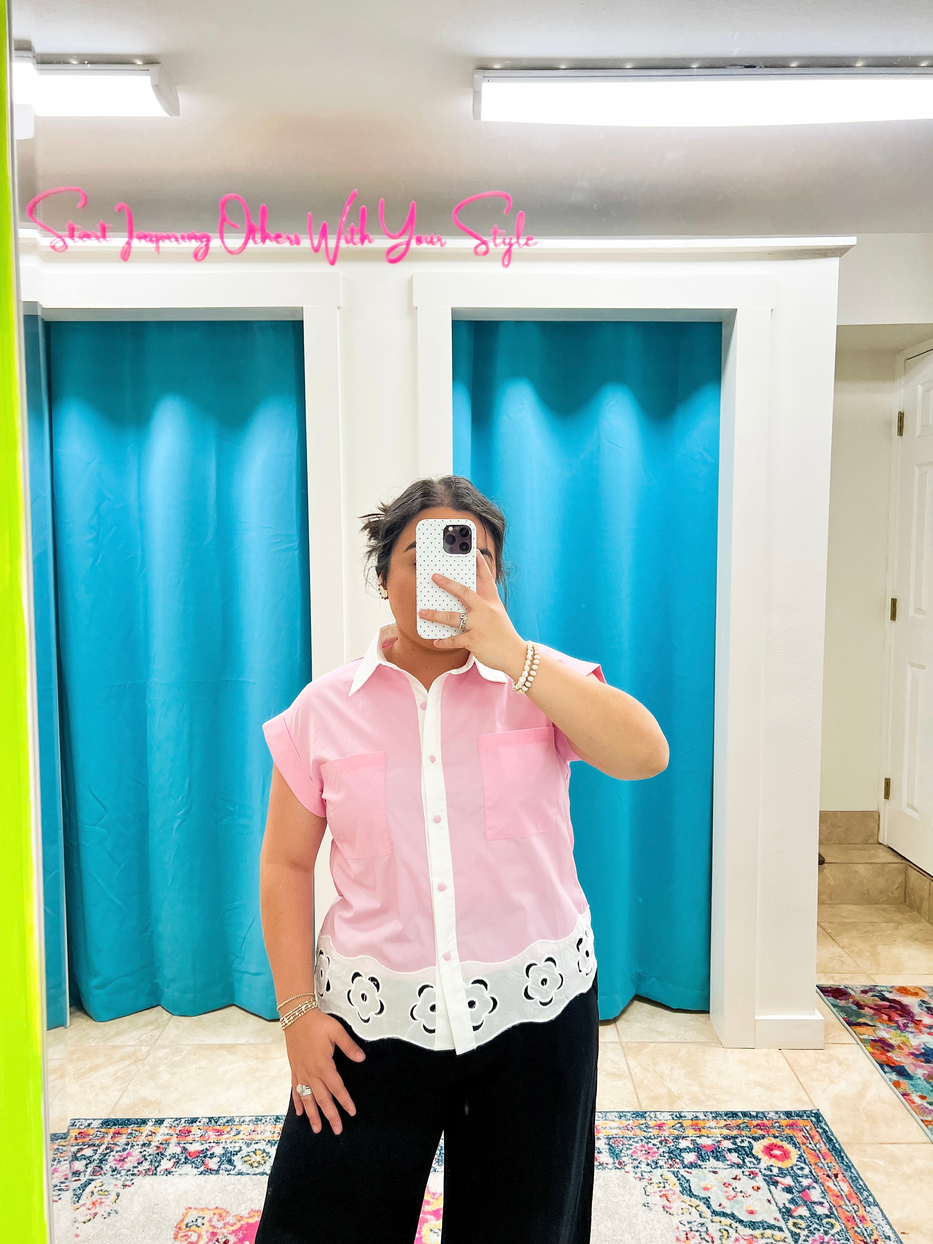 Pink Pier Button Up (S-XL)