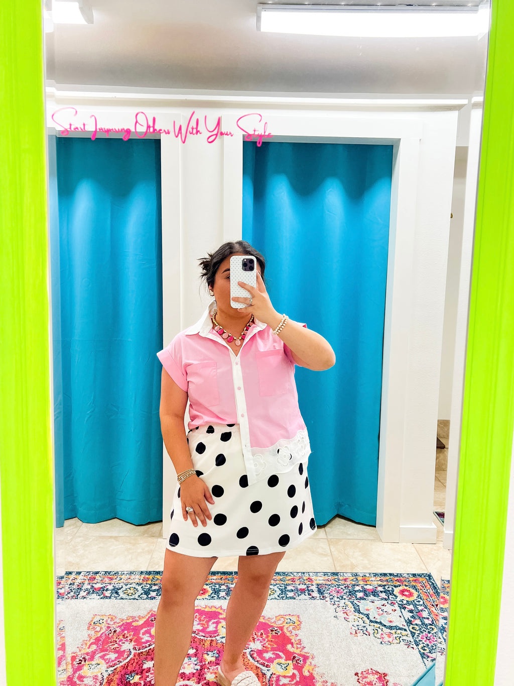 Pink Pier Button Up (S-XL)
