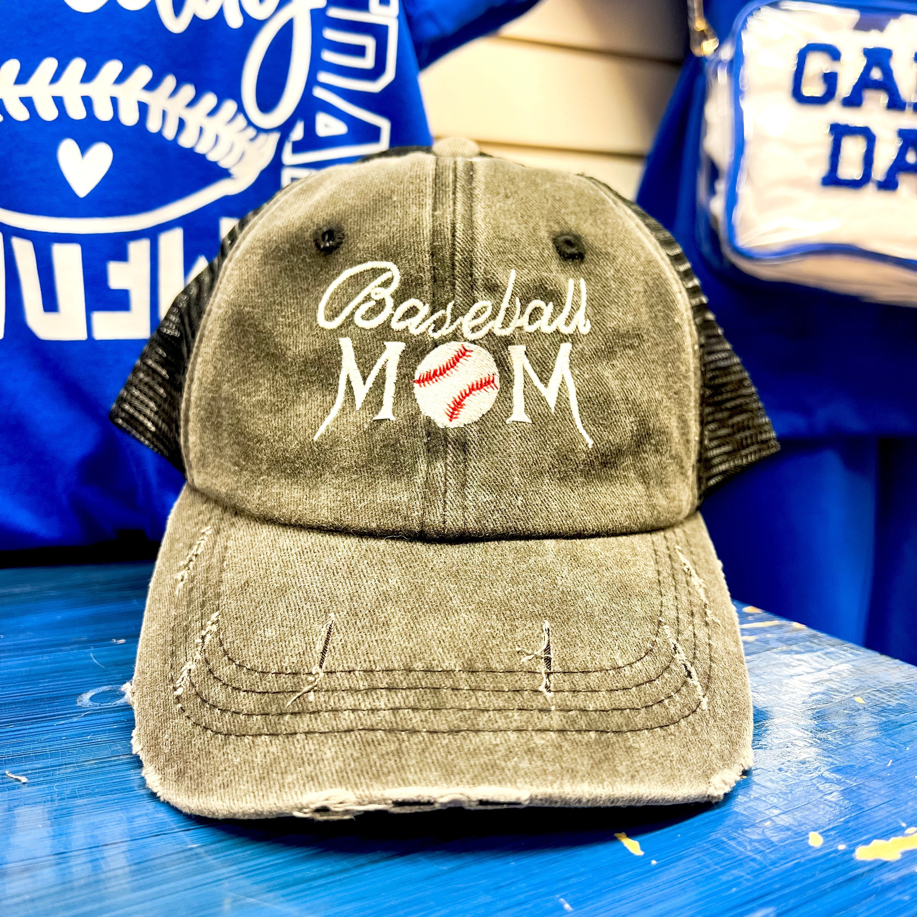 Ash Black Baseball Mom Cap