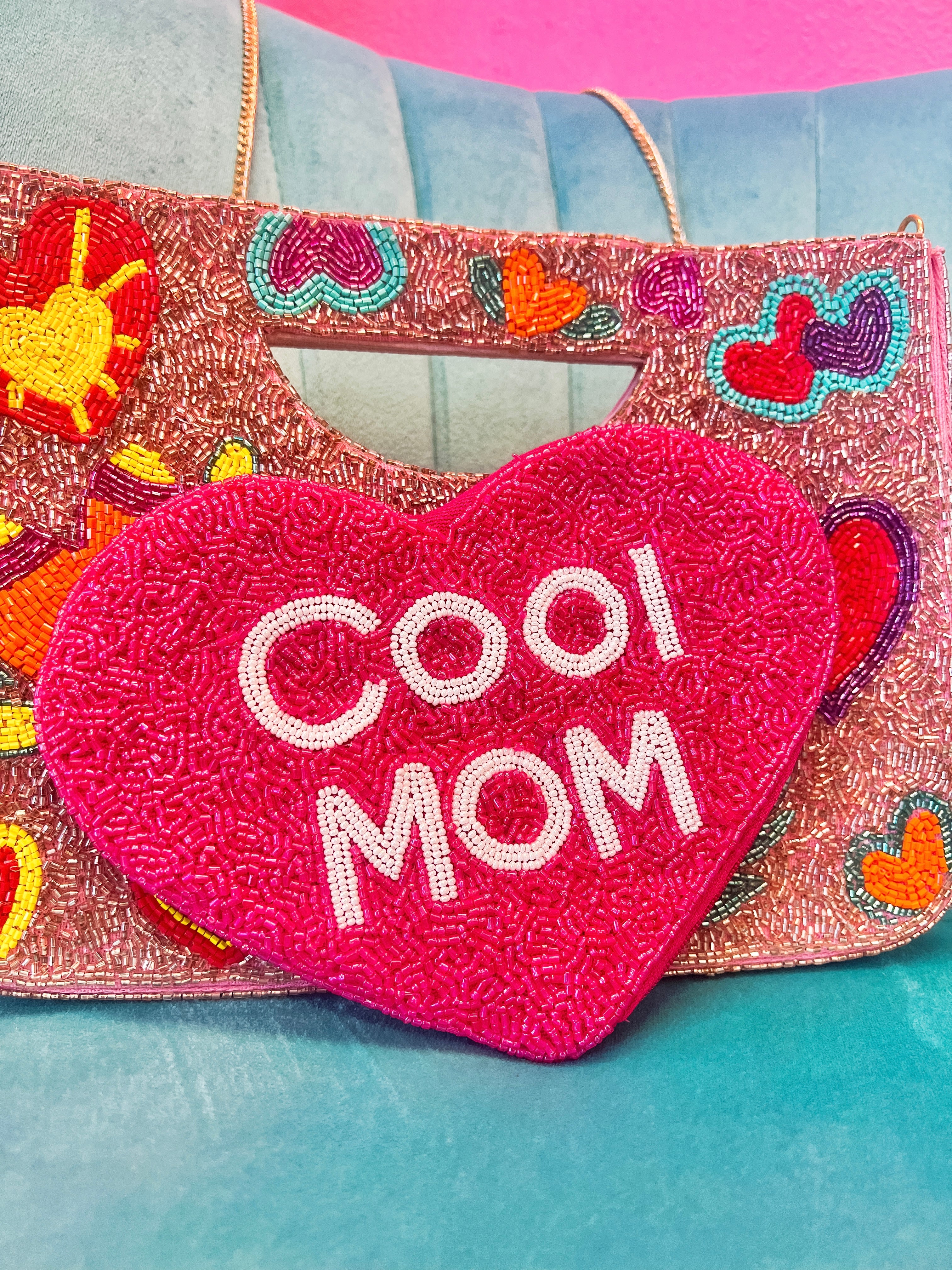 Cool Mom Beaded Pouch