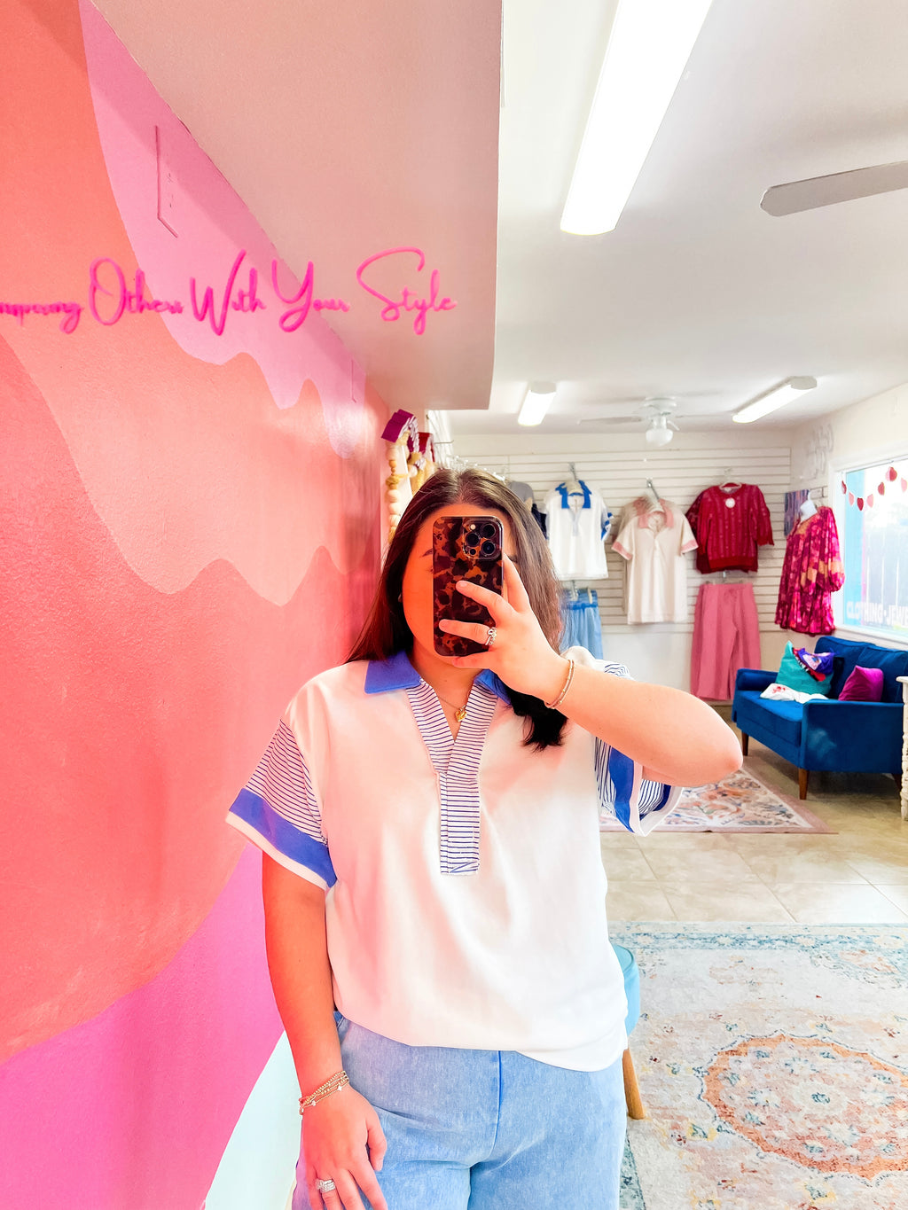 Off White French Terry Top (S-L)