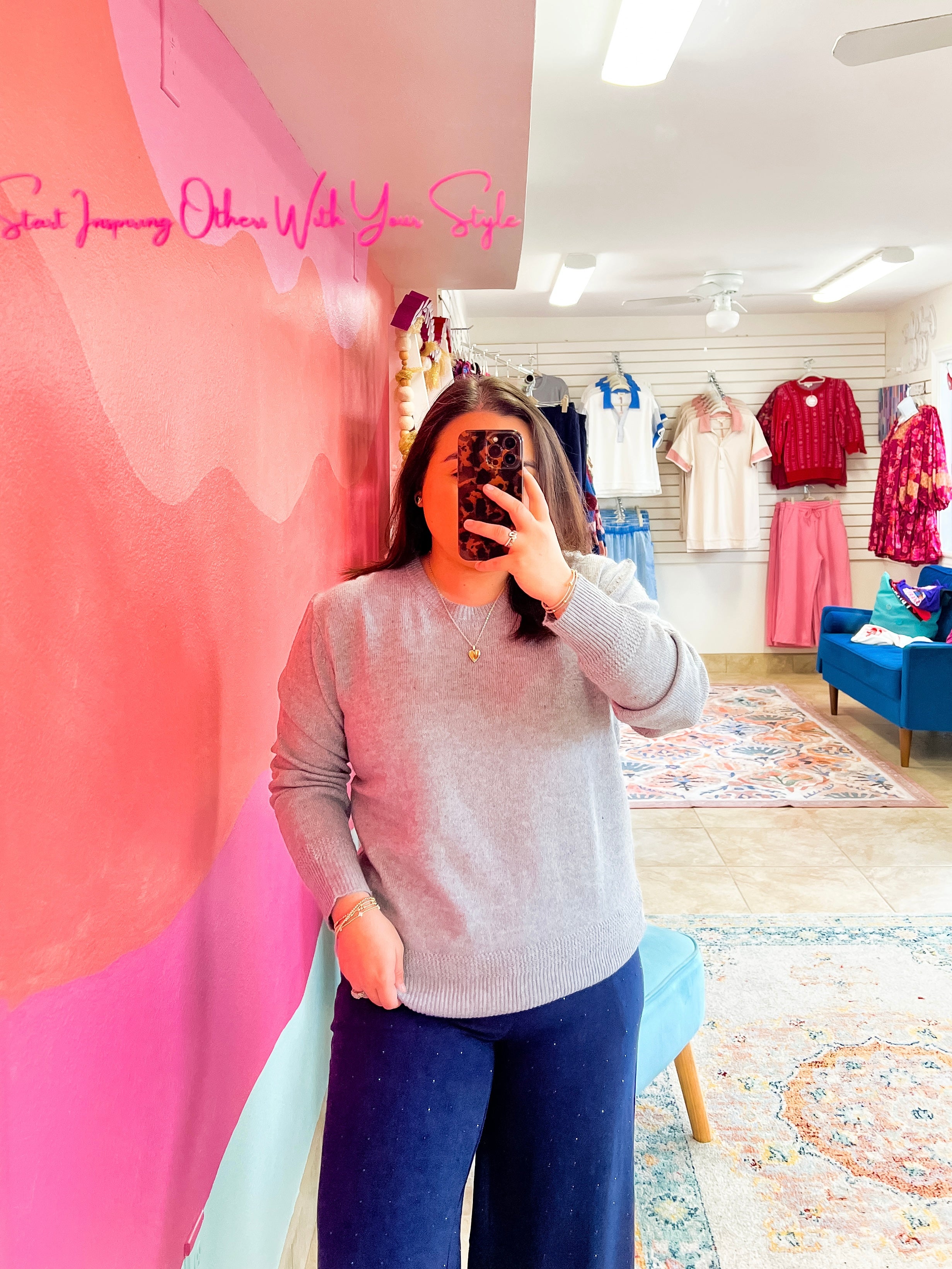 Heather Grey Longsleeve Top (S-L)