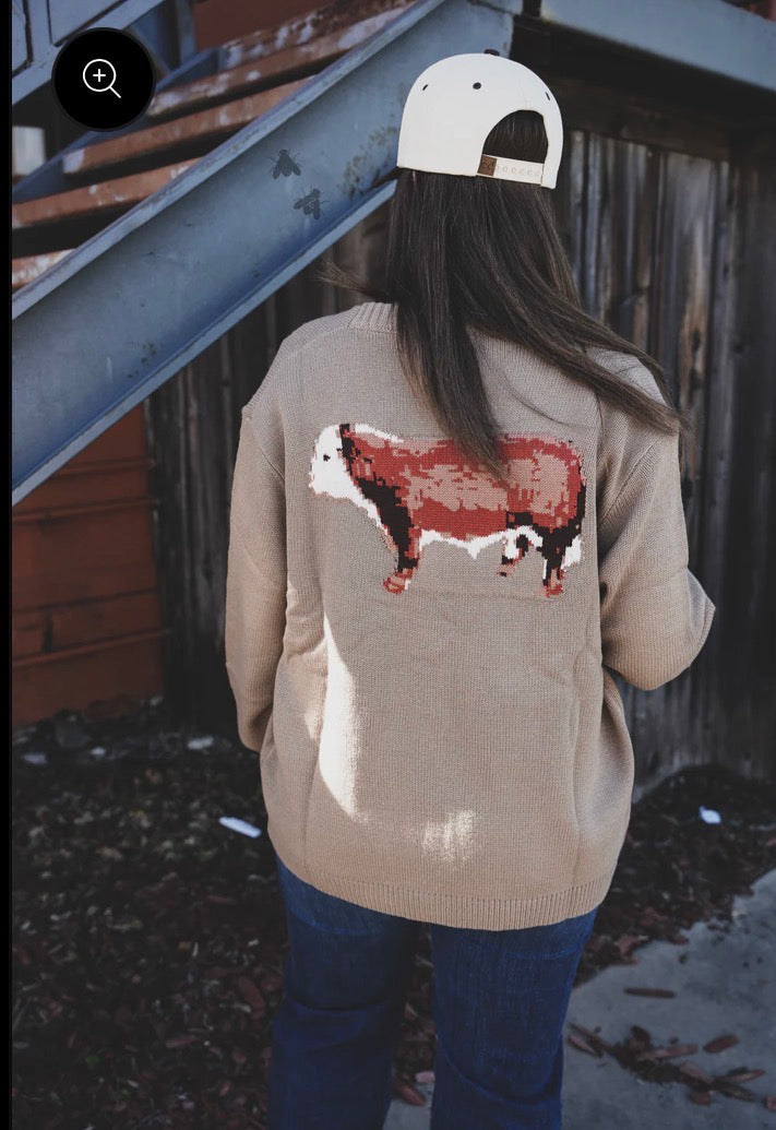 Tan Cattle Cardigan