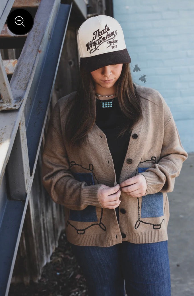Tan Cattle Cardigan