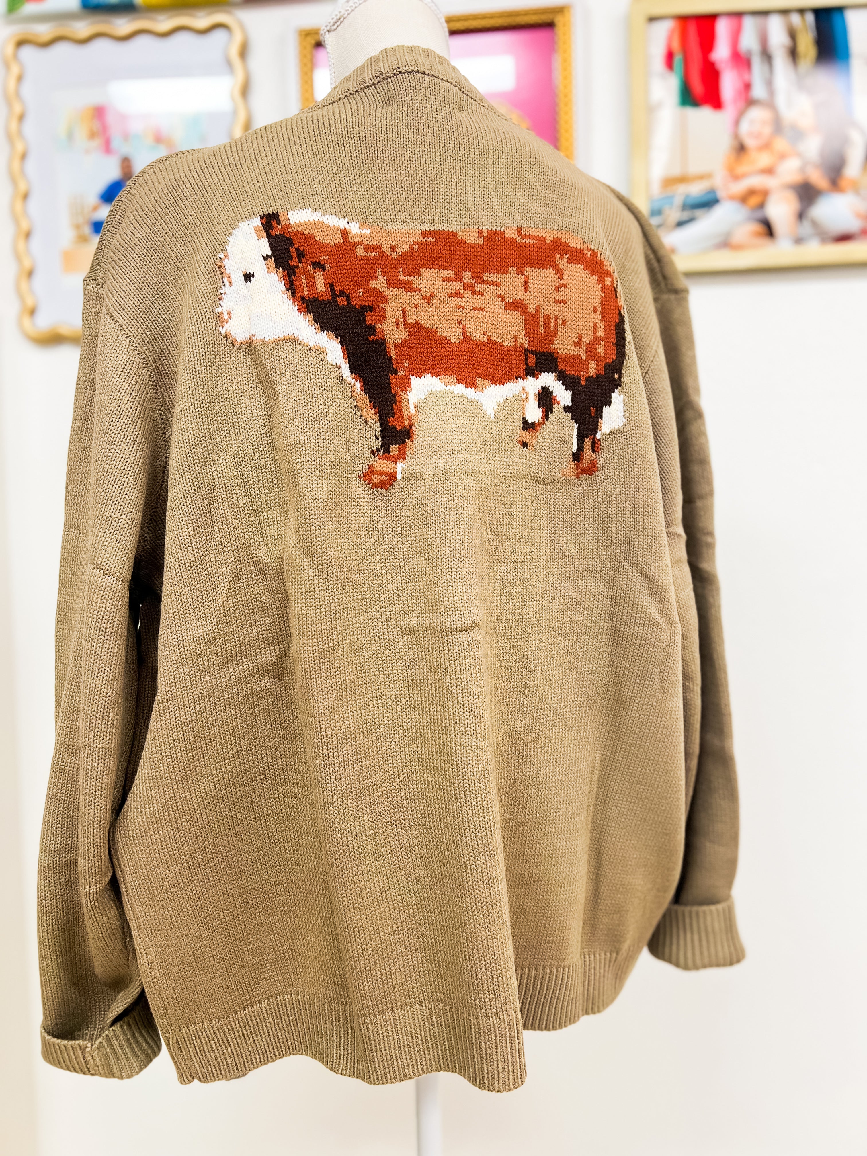 Tan Cattle Cardigan