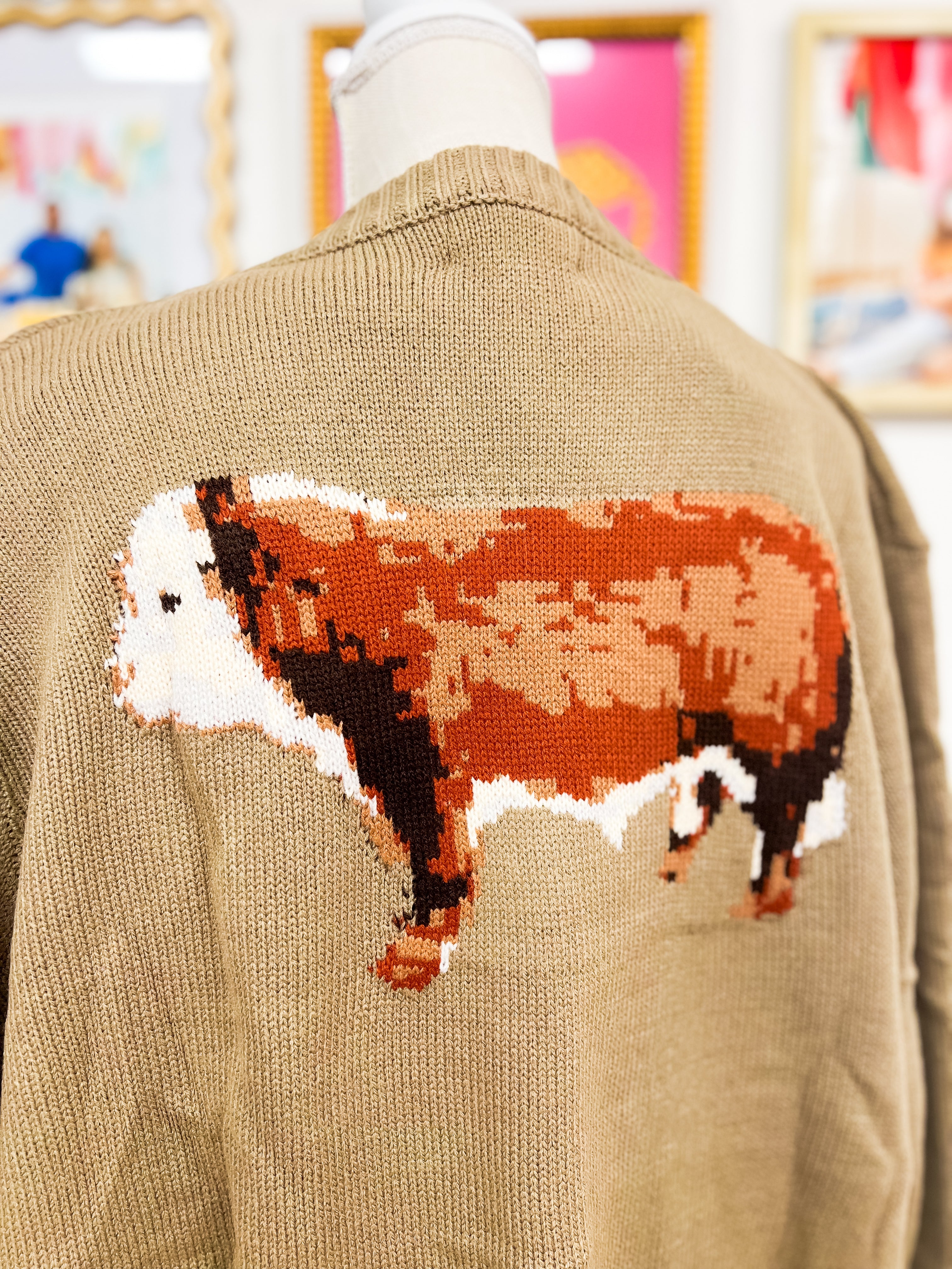 Tan Cattle Cardigan