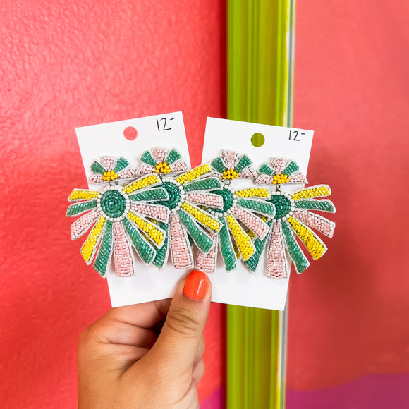 Mulit Beaded Statement Earrings