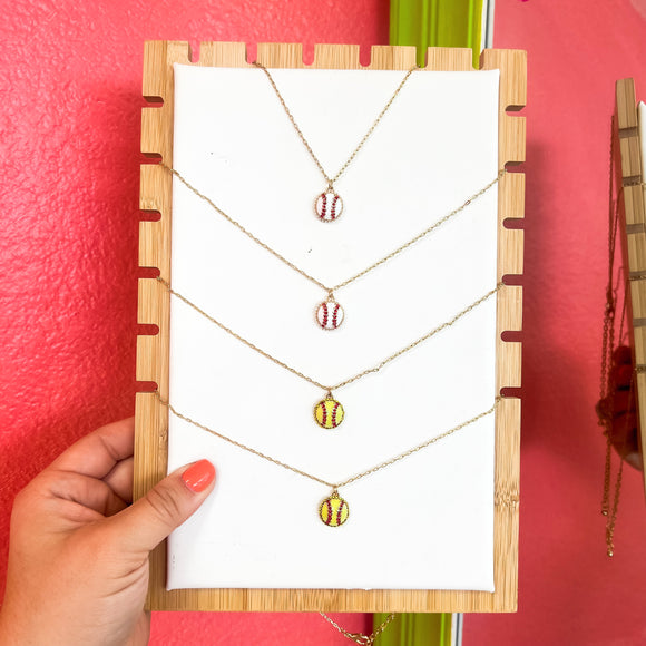 Softball Necklace