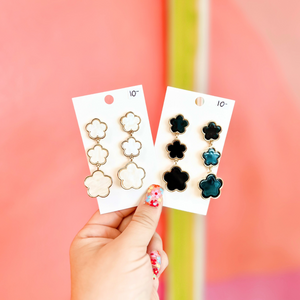 Tiered Clover Earrings