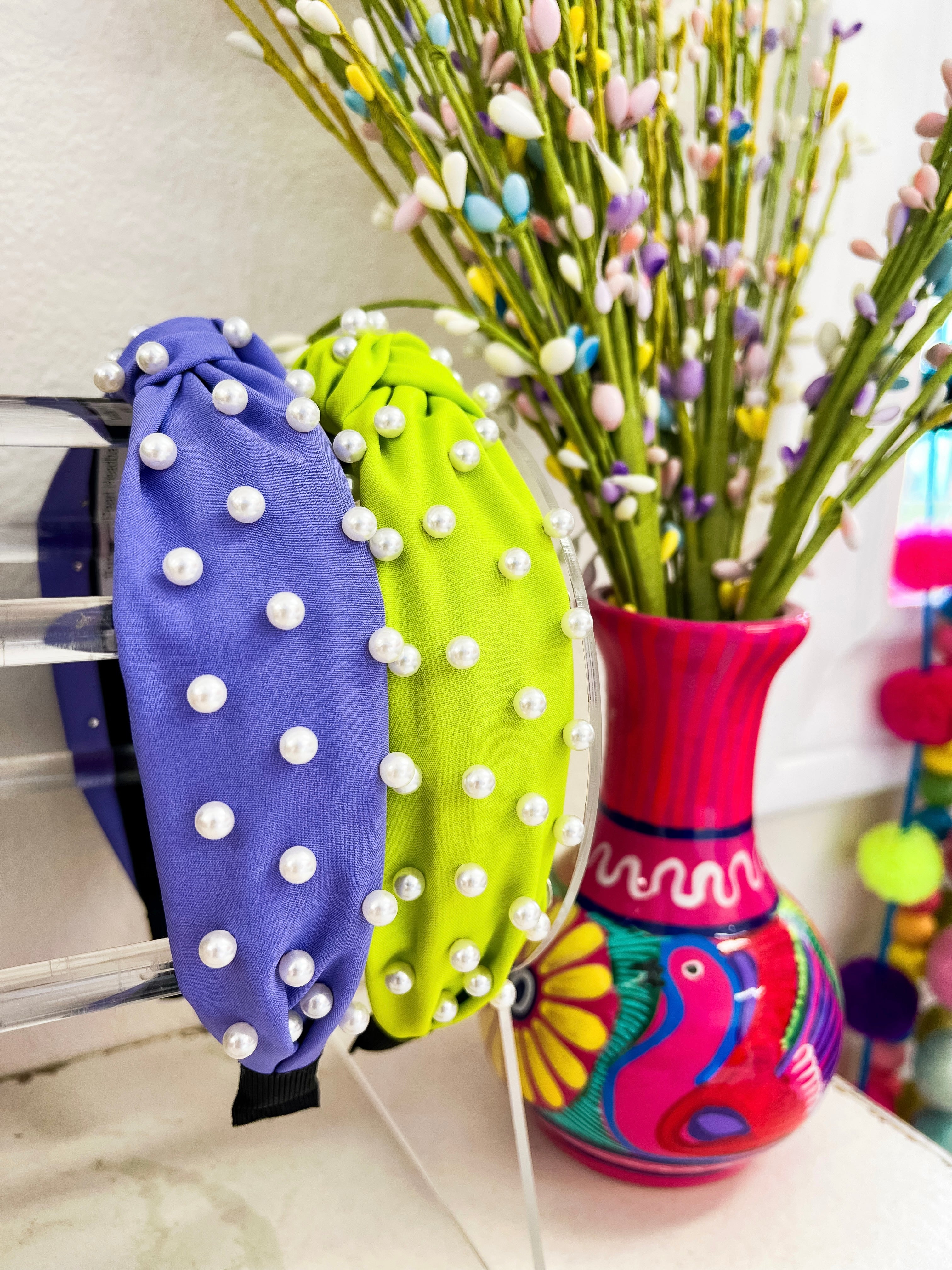 Top Knot Pearl Headbands