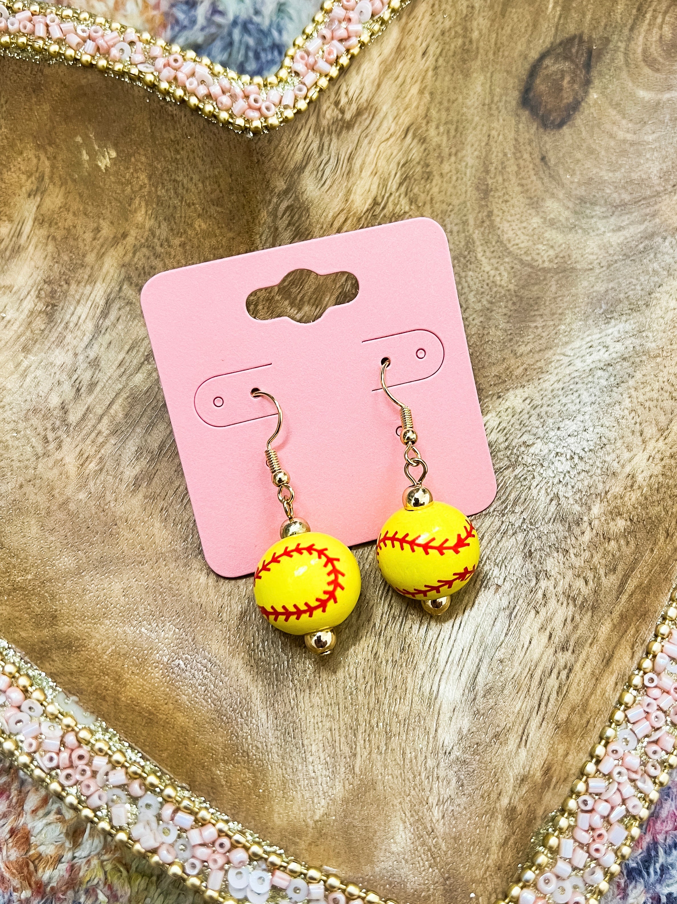 Softball Dangle Earrings