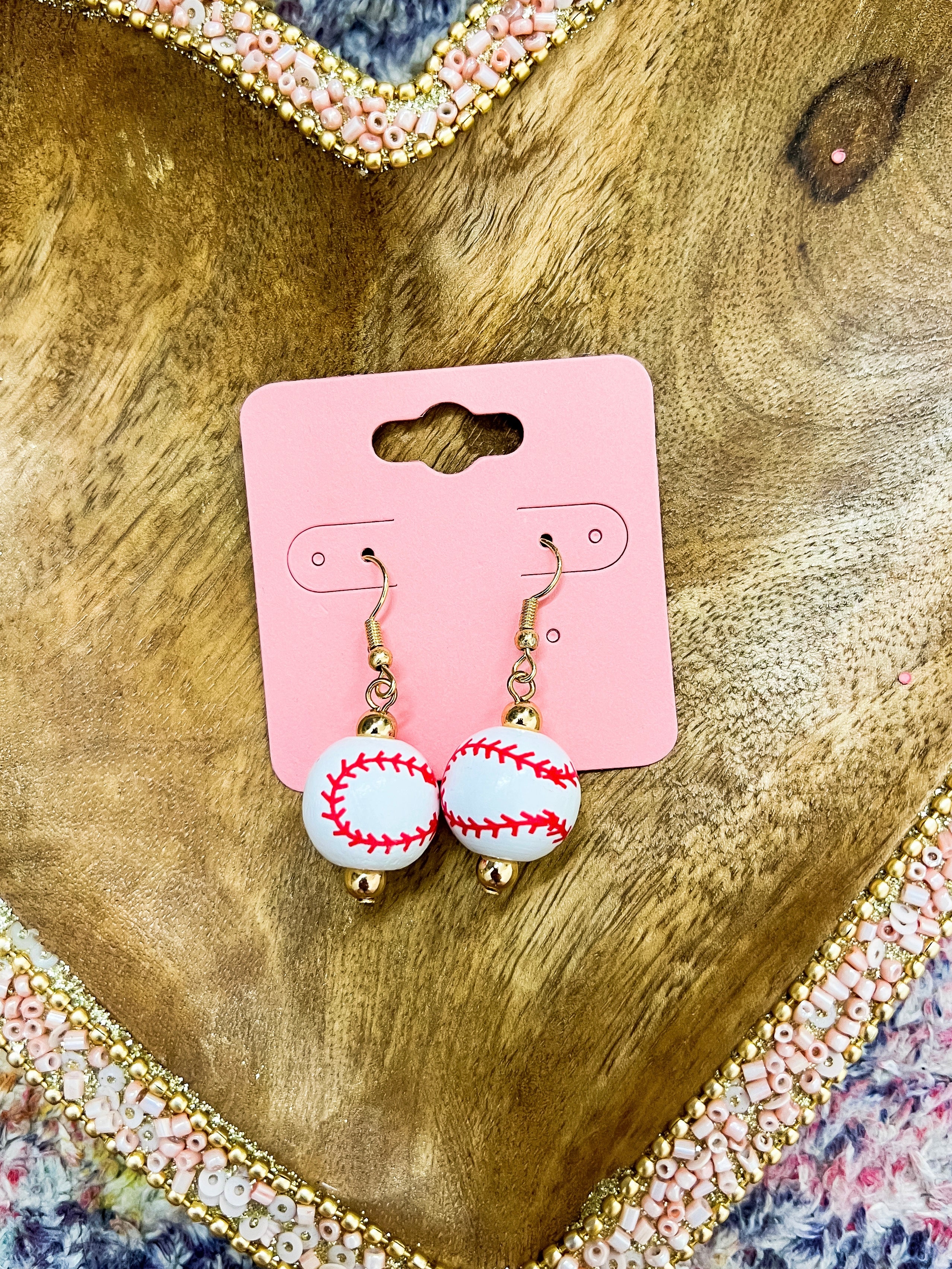 Baseball Dangle Earrings