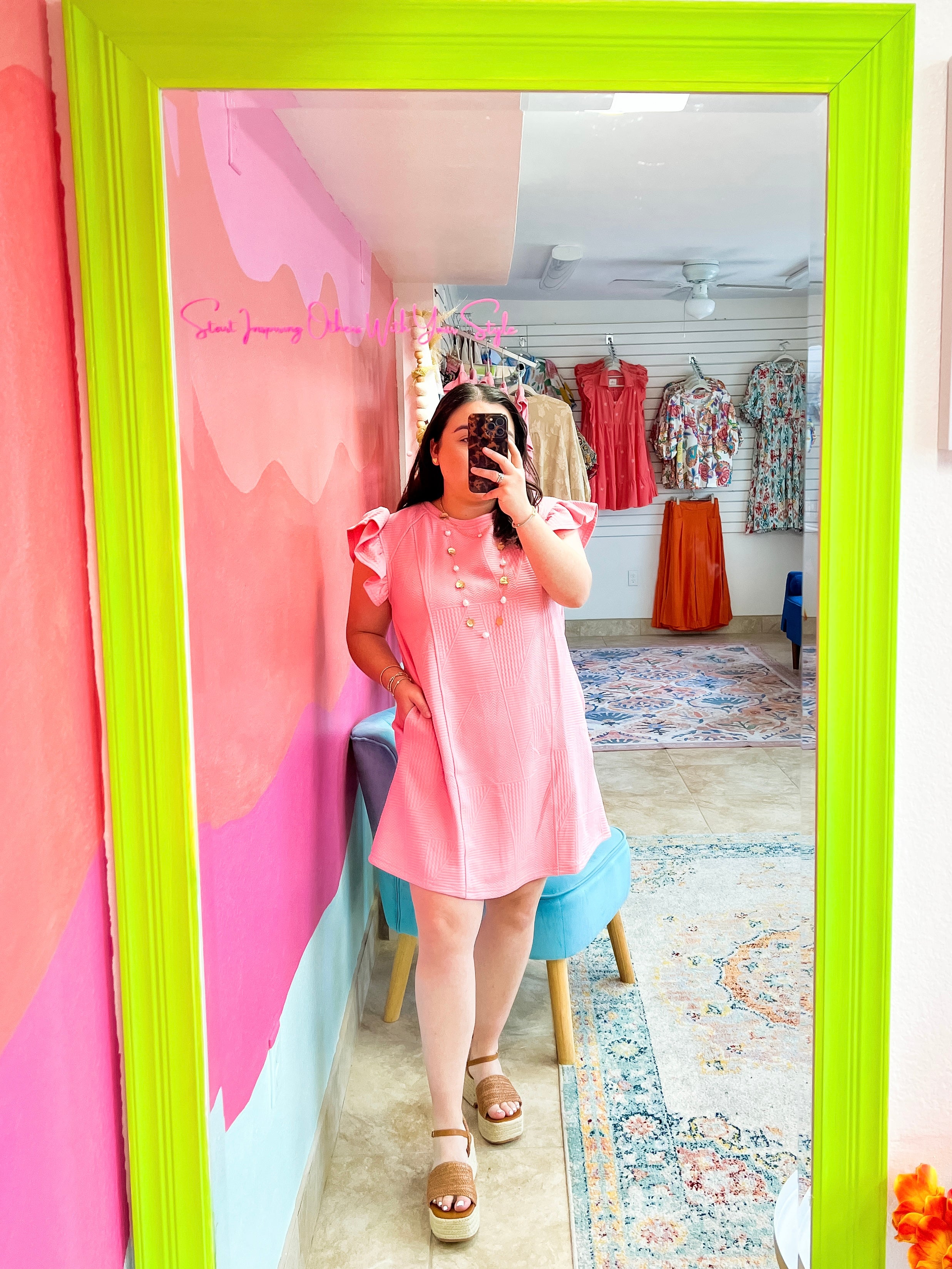 Light Pink Jacquard Dress