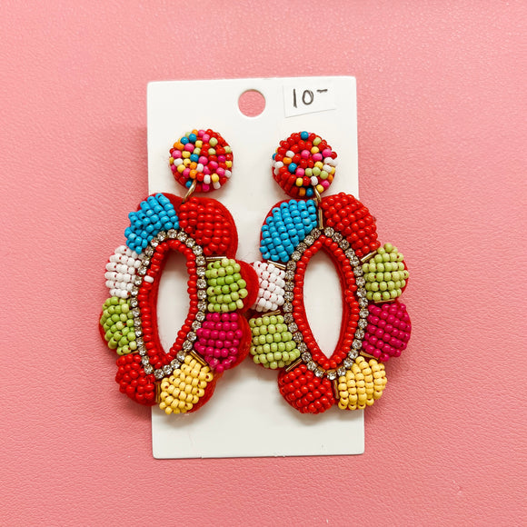 Multicolored Beaded Earrings