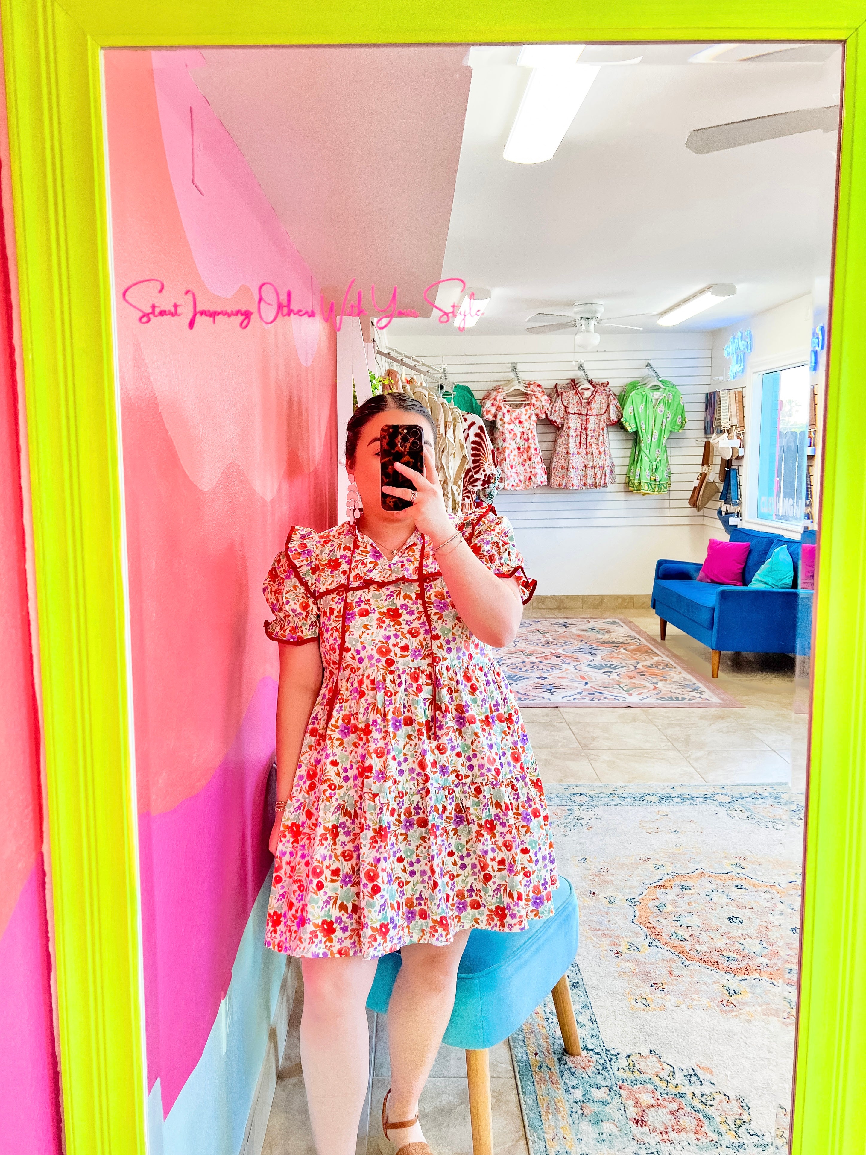 Ruffle Trim Babydoll Dress (S-L)