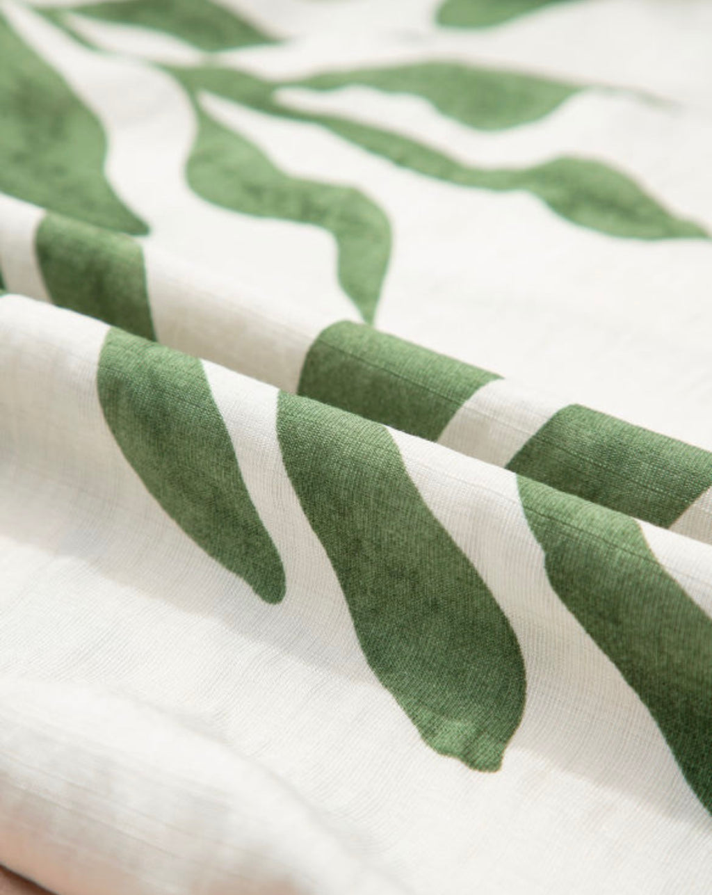 Green Leaf Print Blouse