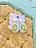 Oval Beaded Earrings
