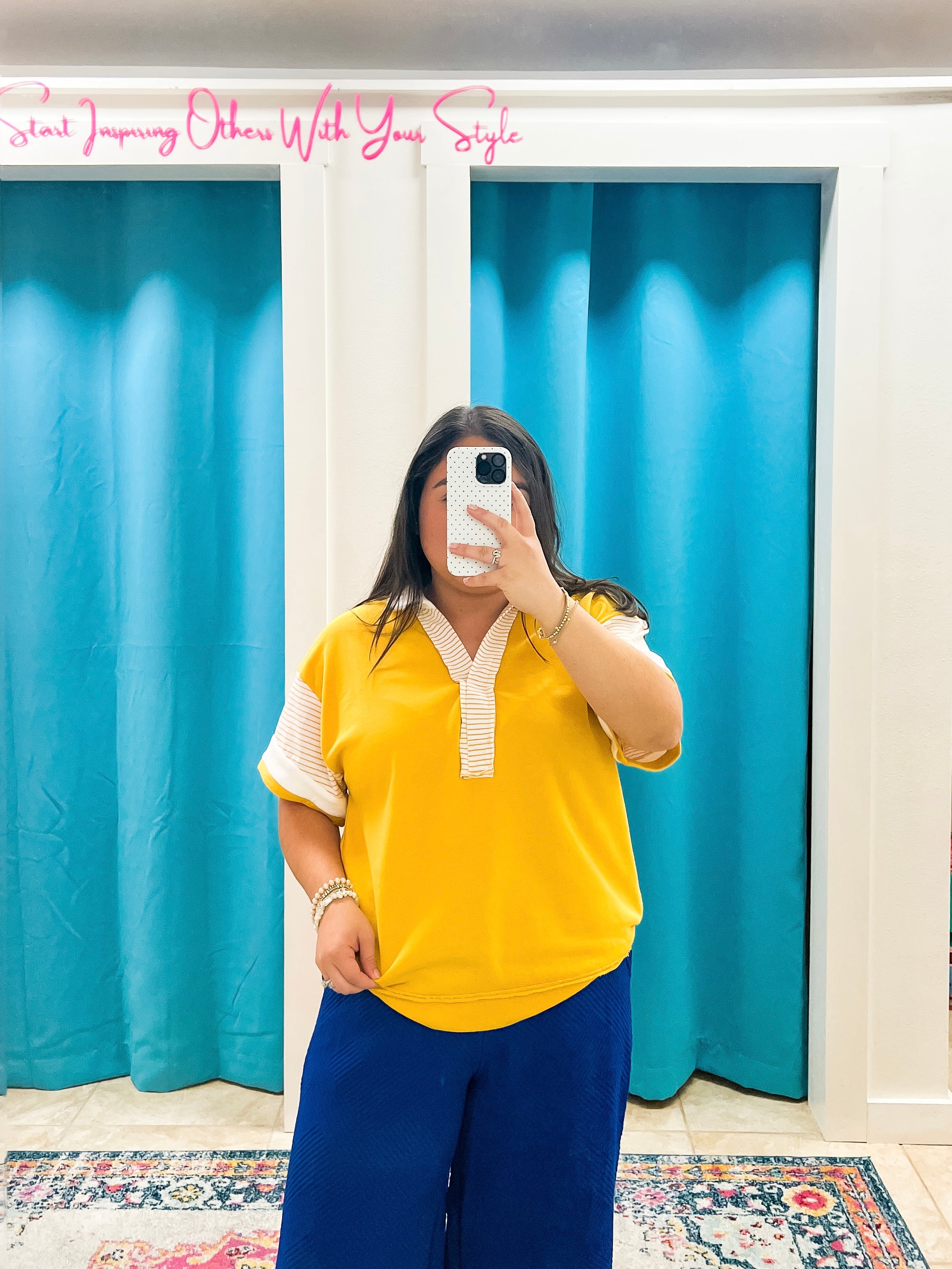 Mustard Collared Tee (S-L)