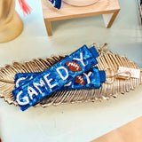 Game Day Seed Beaded Sequin Football Keychain