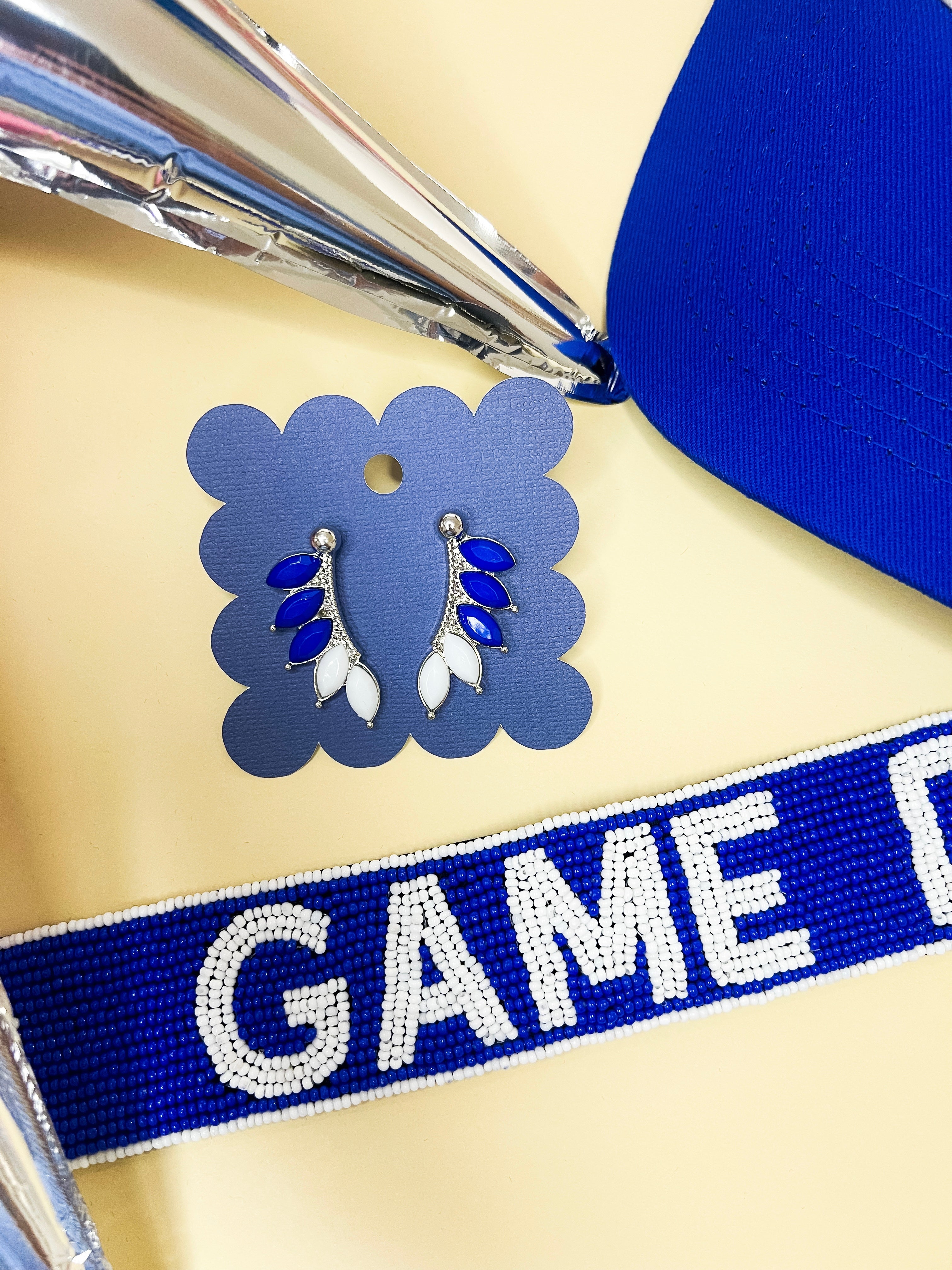 Royal Crystal Feather Earrings