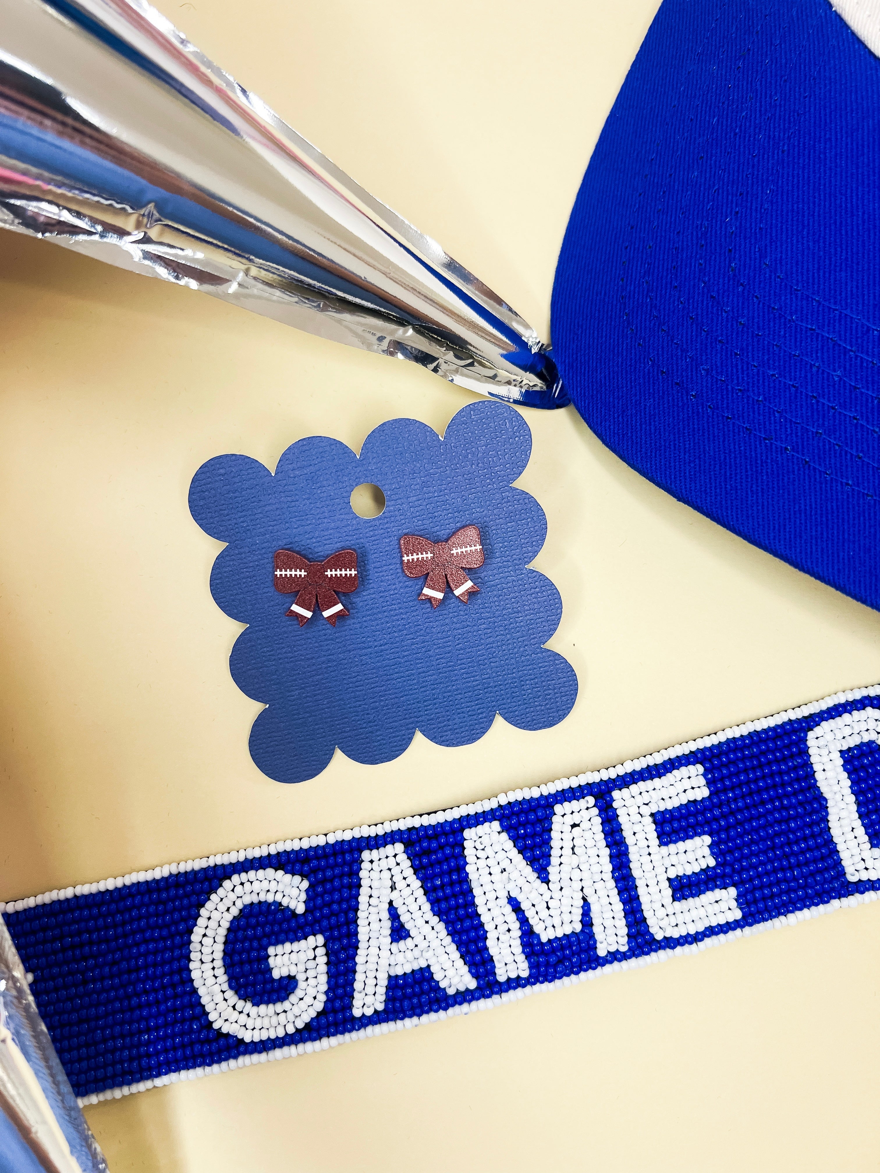 Football Bow Studs