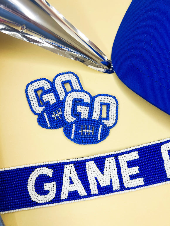 Beaded Football Pins