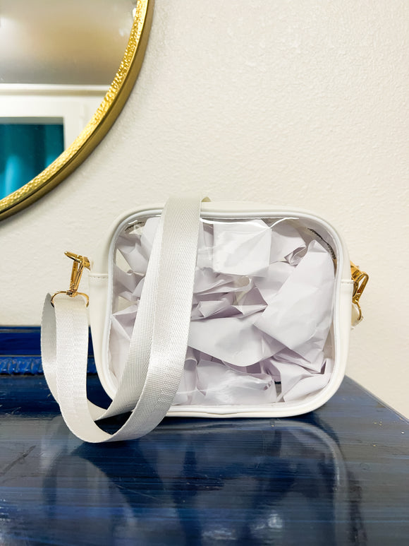 Small White Clear Crossbody