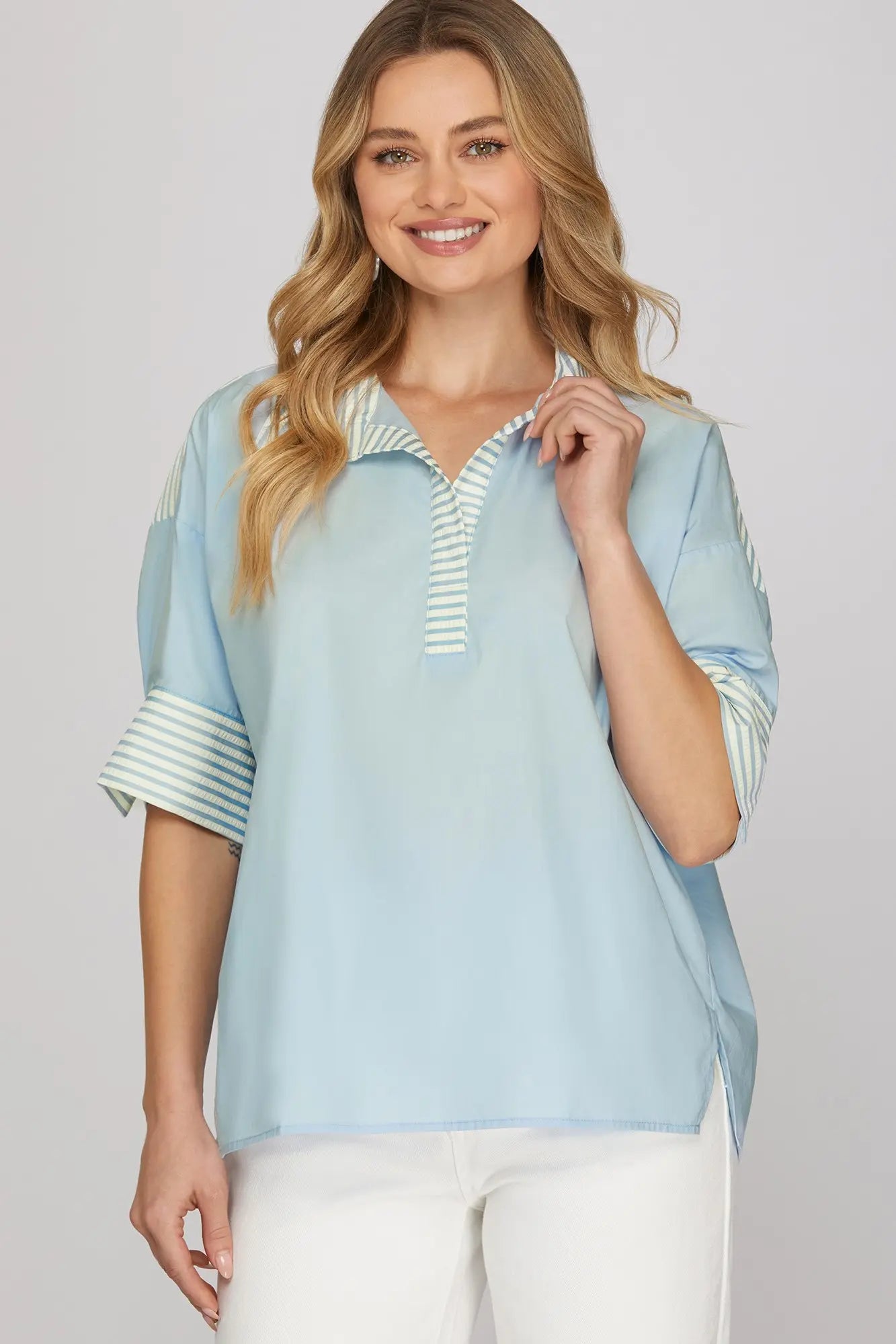 Sky Blue Blouse (S-L)