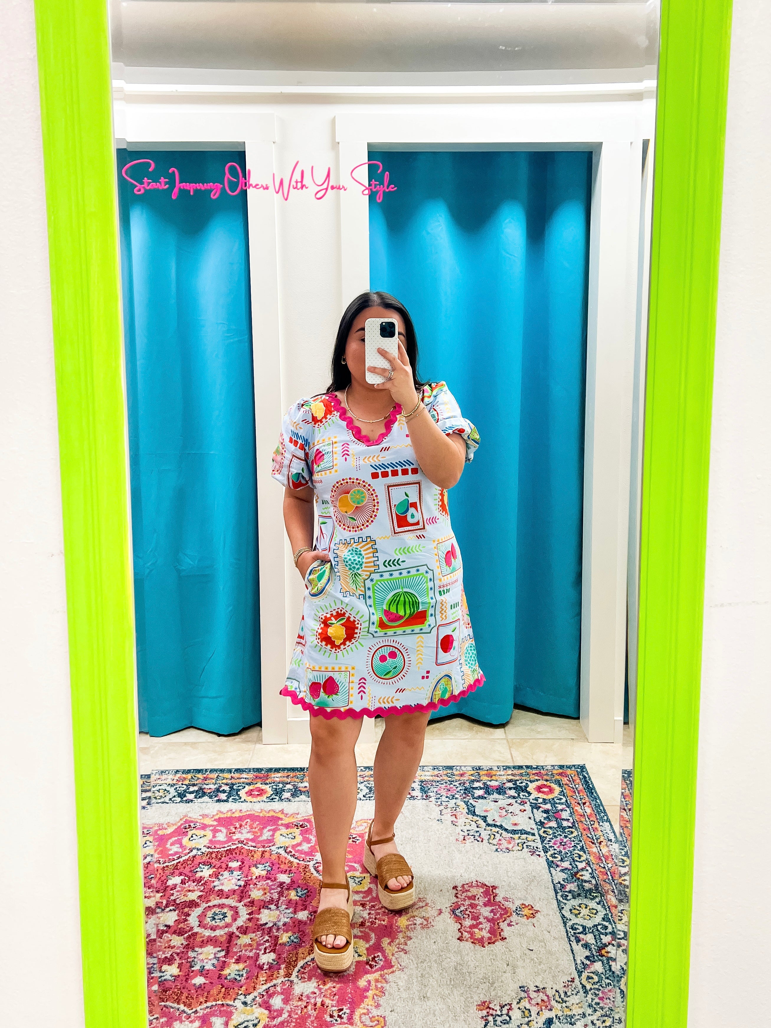 Powder Blue Poplin Dress