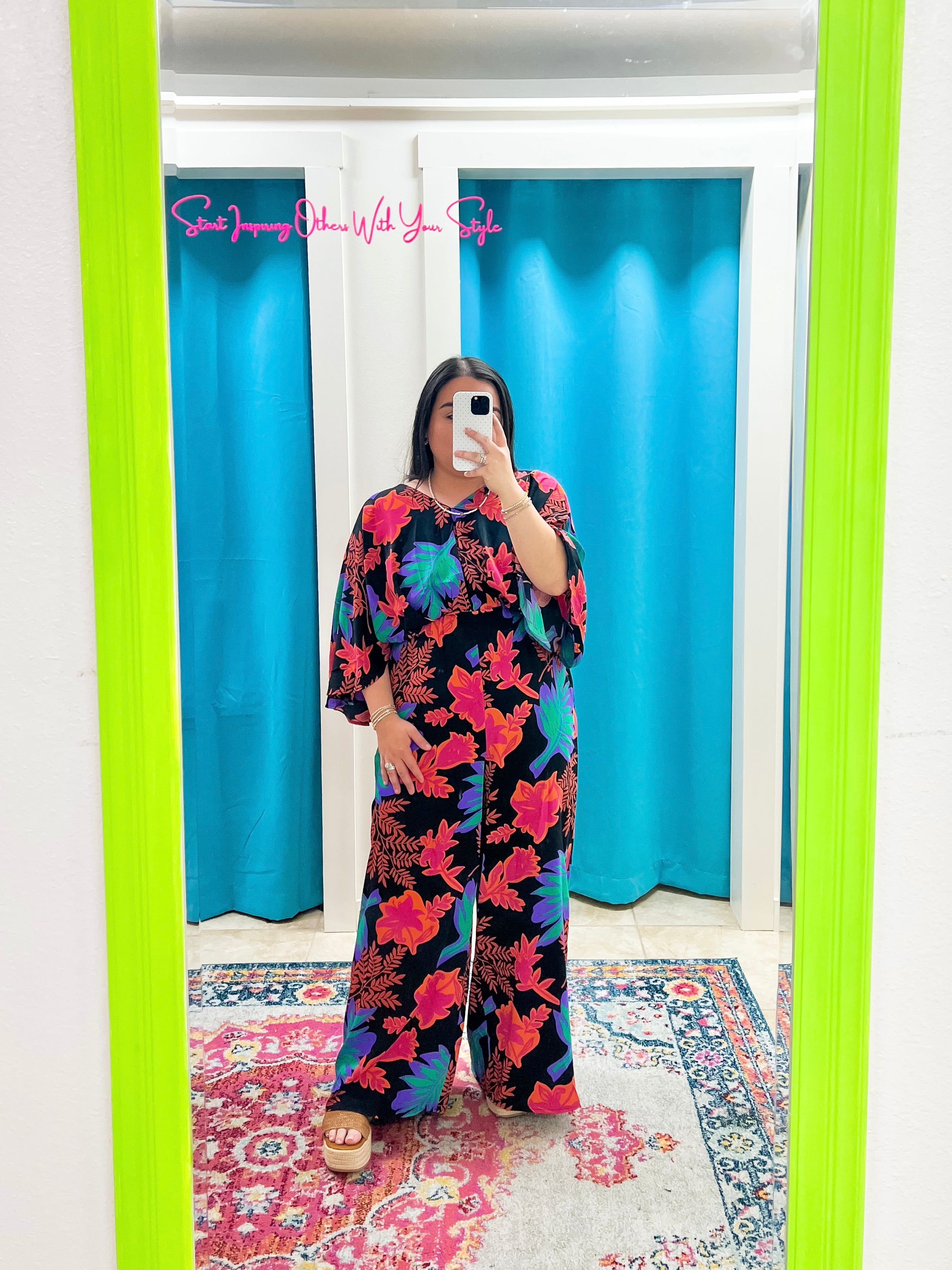 Black Floral Jumpsuit