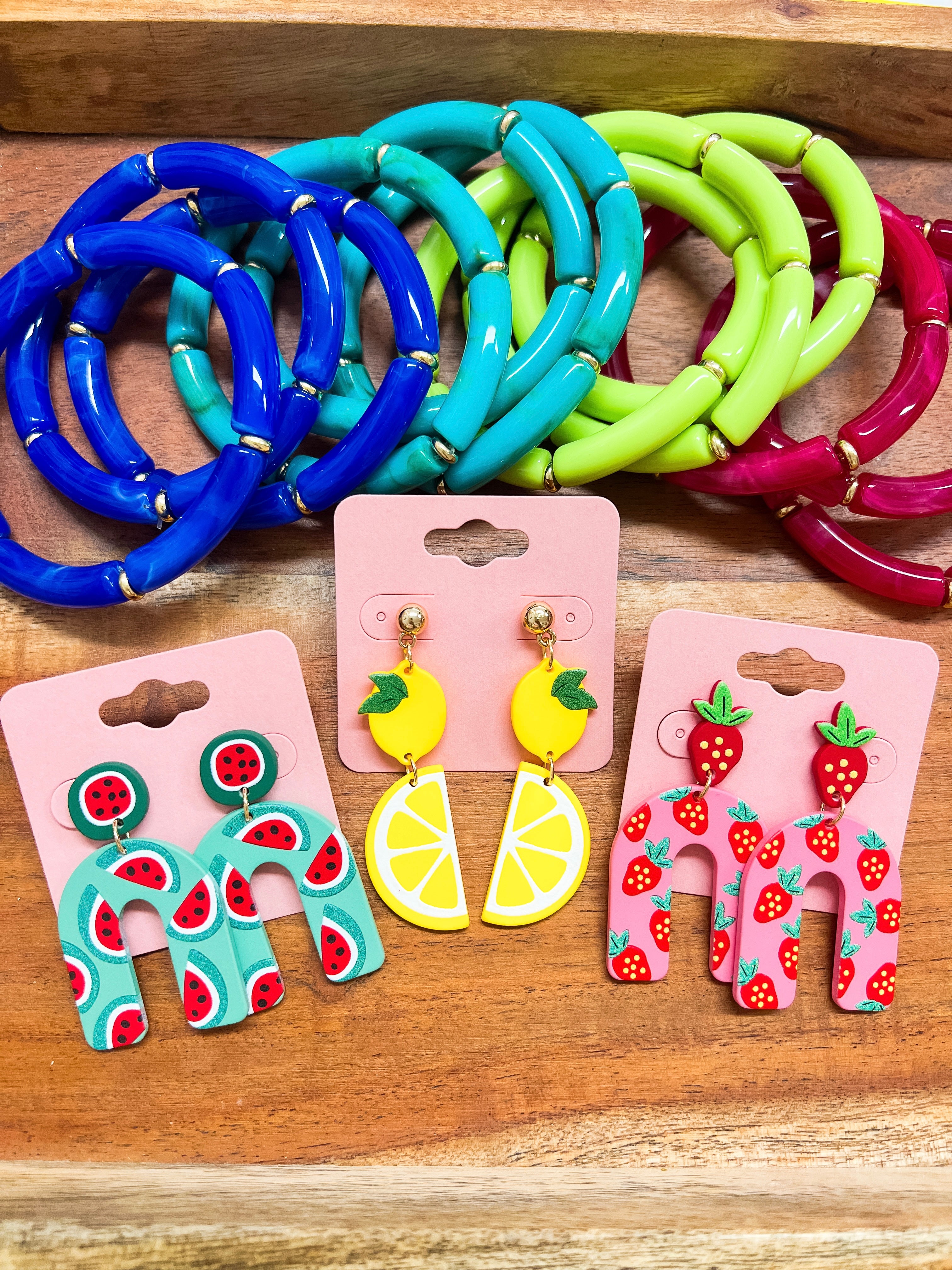 Fruit Clay Earrings