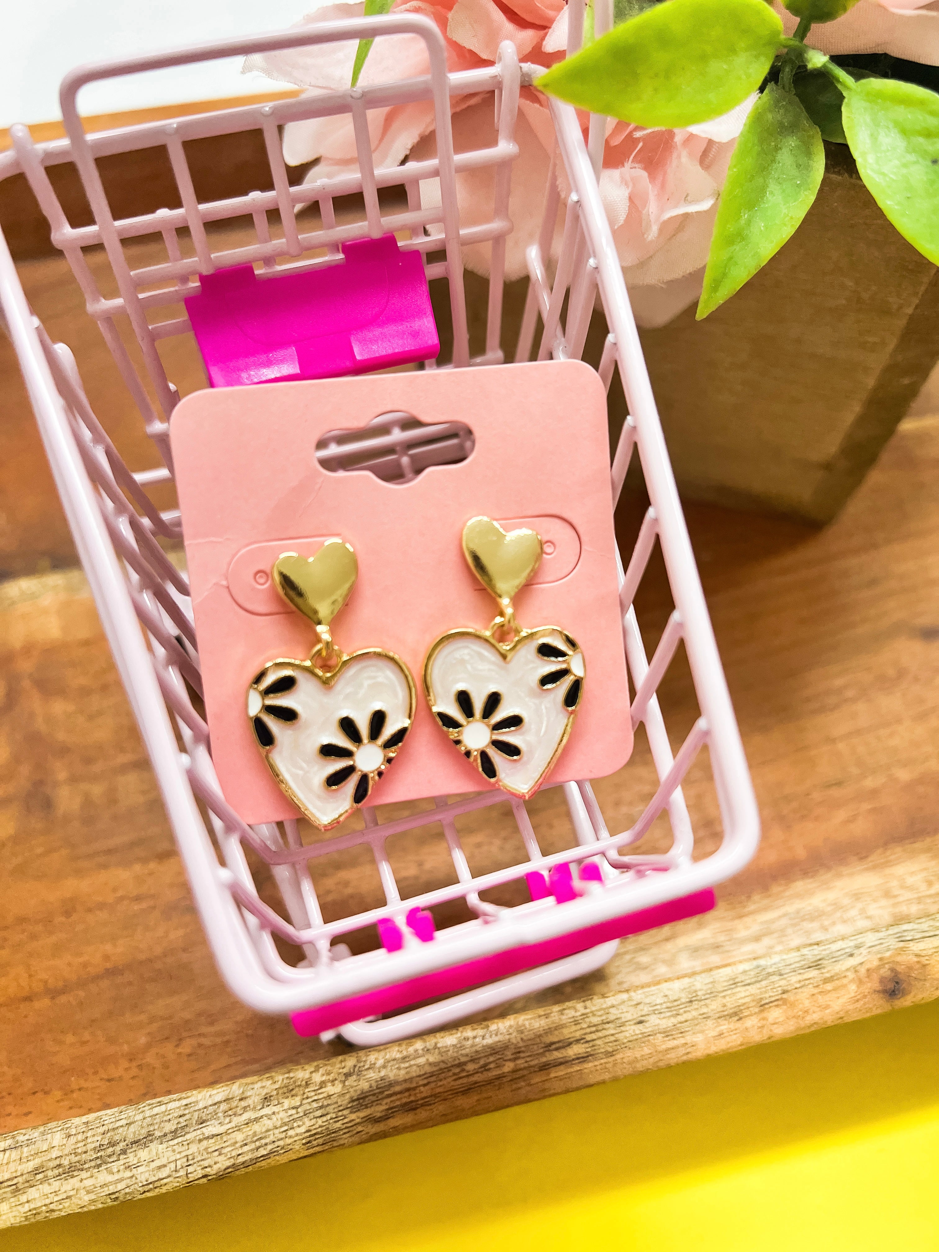 Floral Heart Earrings
