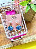 Aqua Shell Earrings