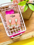 Ivory Half Flower Earrings
