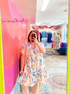Floral Patchwork Babydoll Dress