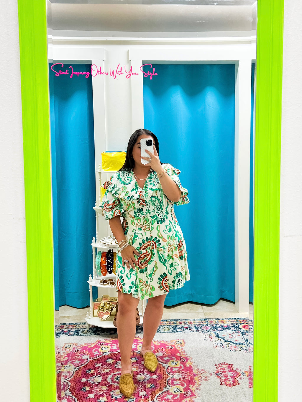 Green Paisley Dress