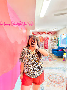 Golden Leopard Top