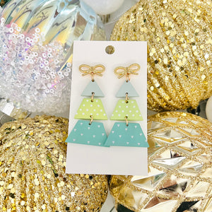 Tiered Christmas Tree Earrings