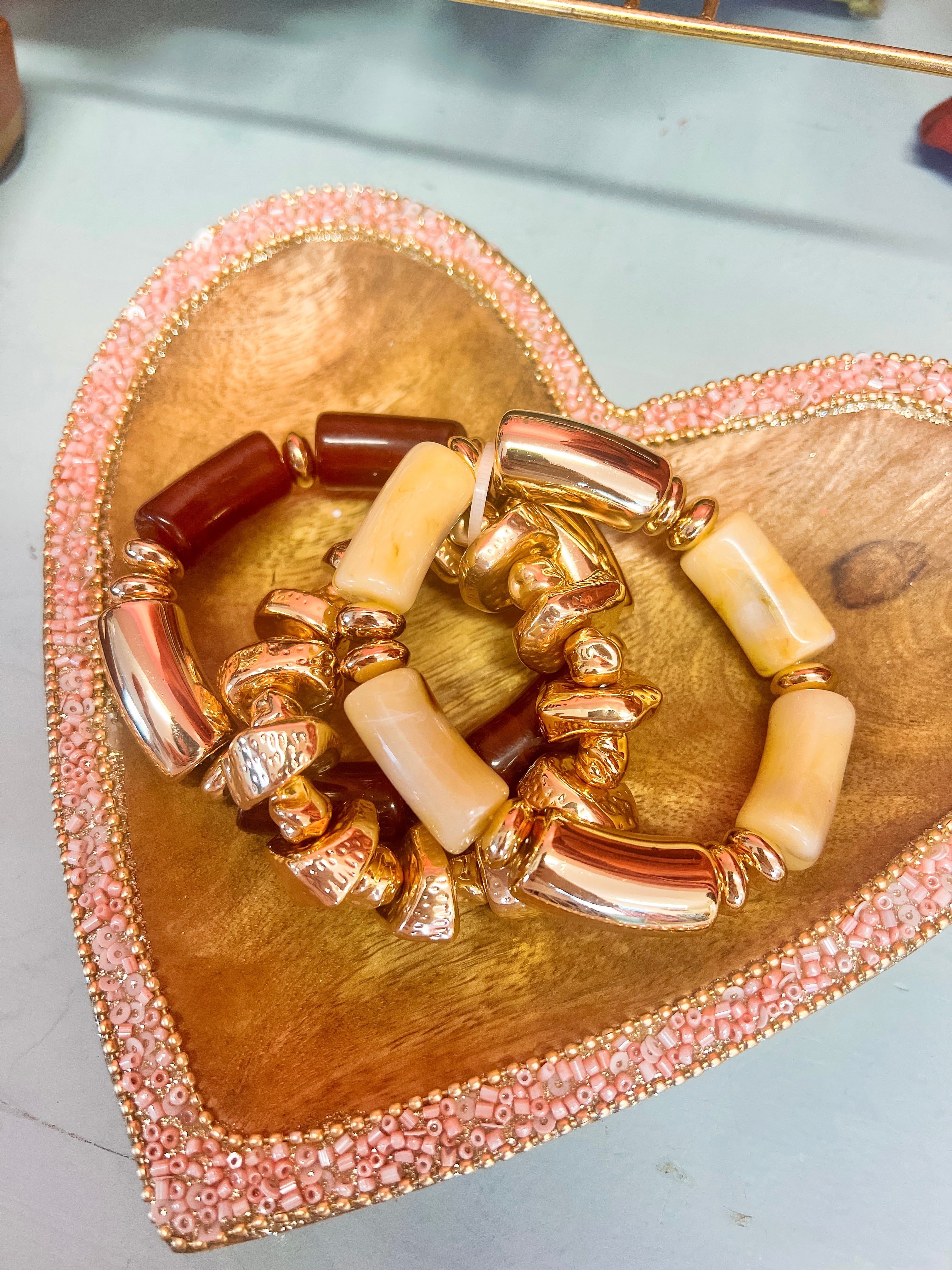 Brown & Gold Mix Bracelets