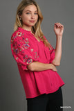 Blooming Embroidered Top (S-2X)